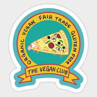 The Vegan Club: corgi pizza Sticker